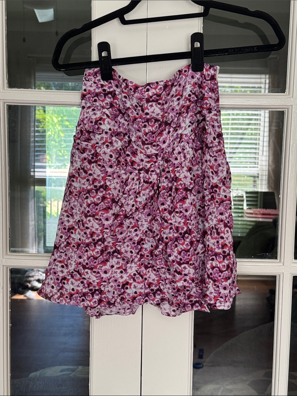 IRO Pink Floral A-Line Skirt